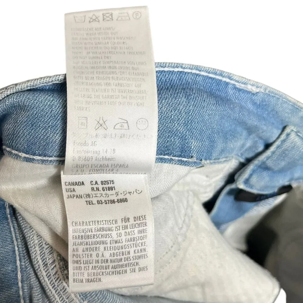 ESCADA Sport Tina Cropped Skinny Jeans Women’s 8 Blue Cotton Denim Euro 38
